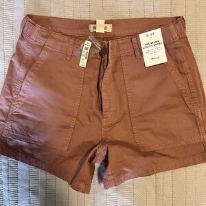Madewell Brynn Utility Short in Rusty Mauve